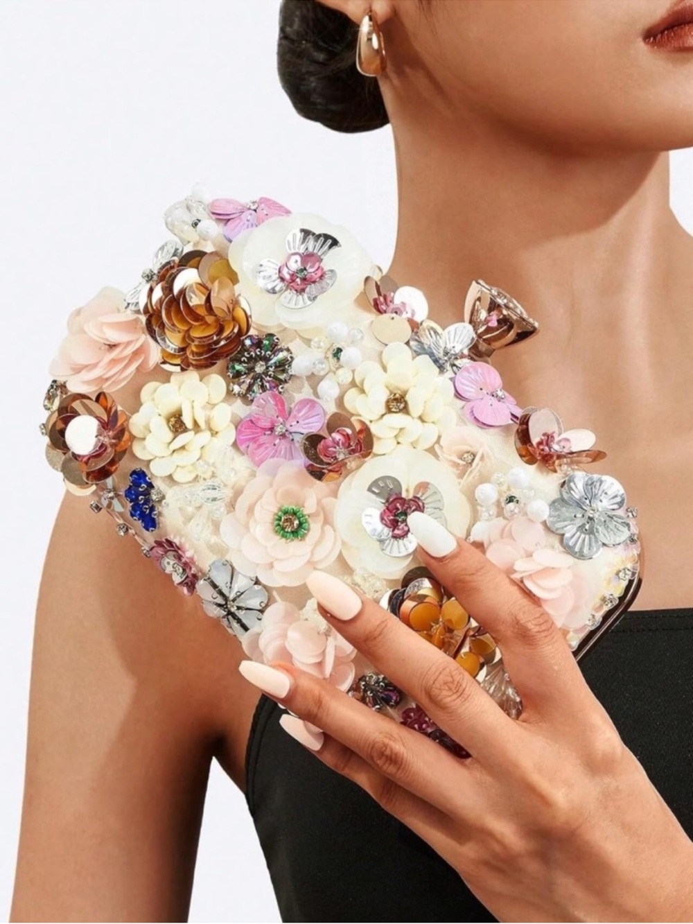 Maison Fleurie Embellished Couture Clutch - Picture 3 of 5
